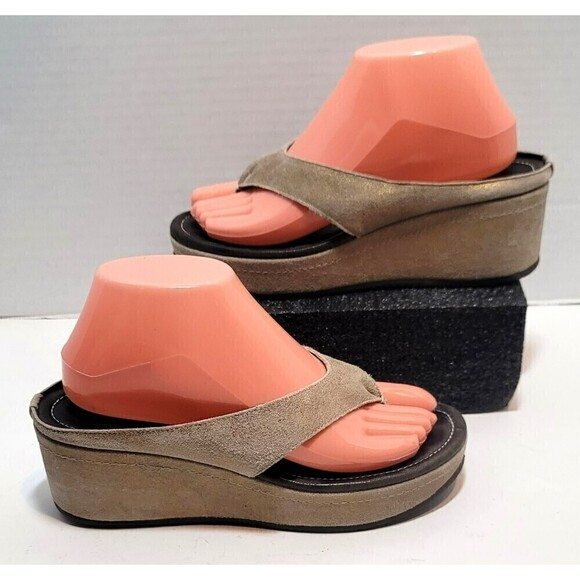 Donald J Pliner Leather Wedges Made in Italy - Size 8 - Picture 1 of 11